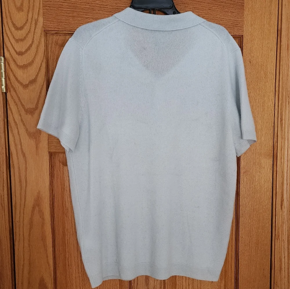 NWT Mens Club Room Cashmere Polo Sweater, Sz L